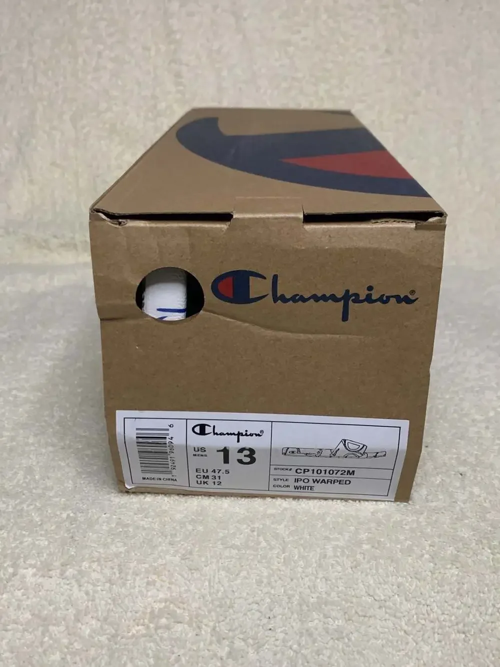 Champion Men's IPO Warped Slides Size 13